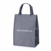 DEAN&DELUCA Cooler Bag, Gray, Medium, Insulated Bag, Zipper Included, Compact,