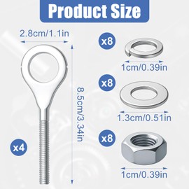 4 PCS Motorcycle Chain Adjuster Tensioner, For Mini Bike MB165 / MB200, 50cc-125cc and Coleman ct200u or Doodle Bug (Blitz, Dirt Bug, Racer), XR100R CRF50 CRF70F CRF110F XL70