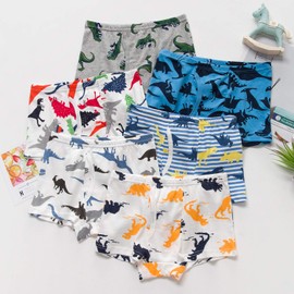 Adorel Jungen Unterhosen Baumwolle Boxershorts 6er-Pack Dino Paradies 104-110 (Herstellergröße 110)