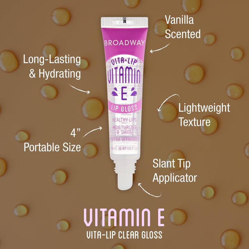 Ruby Kisses Broadway Vita-Lip Clear Lip Gloss (10 Pack), Hydrating