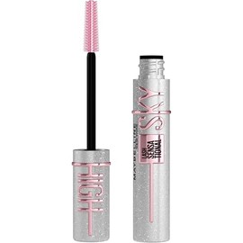 Maybelline Sky High Máscara de Pestañas, Alargamiento y Volumen Hasta por 12 Horas, con Fibras Extensoras y Extracto de Bambú, Lavable, Efecto Glitter, Tono Space Diamond 6 ml