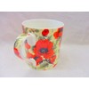 Set of 4 Extra Large China Mugs in red Poppy