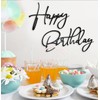 MUNILAIL Black Happy Birthday Sign for Backdrop