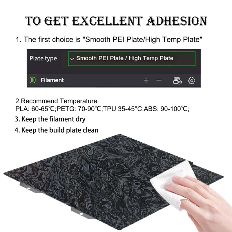 Sifrothy Hexagon+Cloud Pattern 3D Printer Build Plate for Bambu Lab