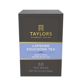Taylors of Harrogate Lapsang Souchong, Black Tea, Pillow Tea Bags, 50 Count (Pack of 6), Smoky, Rich and Strong, Caffeinated, Enjoy Hot or Iced, 300 Teabags Total