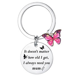 MADHAHEFU Mothers Day Gifts for Mum Gifts for Mum Birthday Gifts from Daughter Son Mum Keyring Mum Present Mother Keyring