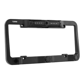 DS18 RCS2IN1LP-BK Reverse Camera and Backup Buzzer for License Plate, Parking/Reverse Assistance, Waterproof Camera Housing, LED Night Vision
