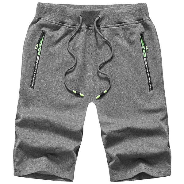 Chrisuno Mens Shorts Casual Classic Cotton Beach Shorts with Pocket