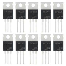 ALLECIN IRF3205 MOSFET Transistors 55V 110A IRF3205PBF N-Channel Power MOSFETS Transistor 55 Volt 110 Amp TO-220 (Pack of 10pcs)