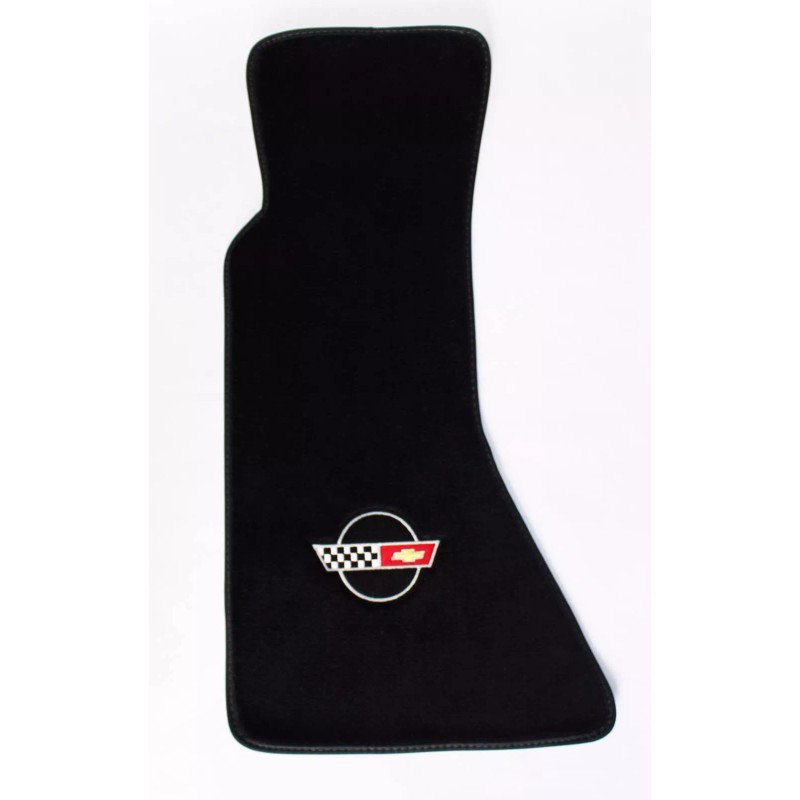 AFM NEW! FLOOR MATS 1984-1996 Corvette With Embroidered Circle Emblem