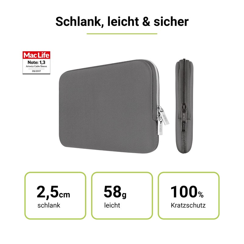 Artwizz 8188 1586 Neoprene Case for Cable – Black titanium