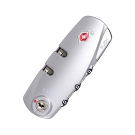 Suitcase Locks, 3-Digit Number Combination TSA 007 Suitcases Locks, TSA Approved Luggage Lock for Replacement and Retrofit, TSA Customs Code Lock for Travel Case, Suitcase Accessorie Silver