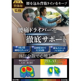 50D High Density Foam Lumbar Support Cushion for Car (Can be Used on Back or Seat, 2-Way Specification) Comfortable All-Season Washable Cover 2.4 inches (6 cm) Thick 3D Honeycomb