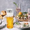 Kichvoe Water Filter Pitcher Glass Water Kettle with Lid Ergonomic
