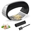 Garlic Press Rocker, Stainless Steel Garlic Mincer Tool, Easy-Squeeze Garlic