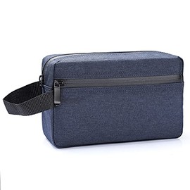Toiletry Bag for Men, Etercycle Portable Travel Wash Bag, Waterproof Toiletries Cosmetic Organizer Bag, Gym Shaving Shower Bathroom Bag, Dopp Kit Make Up Bag with Handle (Deep Blue)