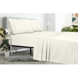 Royale Linens California King - Sábana encimera de microfibra cepillada de 1800, ultra suave y transpirable, resistente a las arrugas y a las manchas, sábana encimera de calidad de hotel se vende por