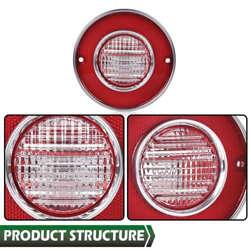 GRAND ORANGE Tail Lights Assembly Rear Lights with Backup Lights