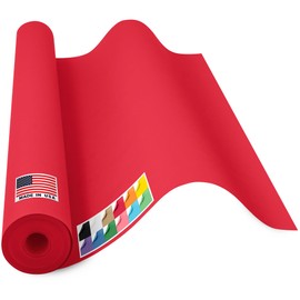 Paclord USA Made 36" x 1200" Red Kraft Paper Roll, 45 lbs Thickness, American Quality Colored Kraft Paper for School, Poster Arts, Bulletin Board - Odorless, Non-Toxic, Safe for Kids