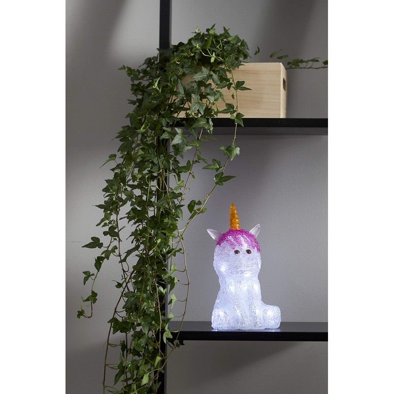 Star Crystaline LED Acrylic Figurine, Acrylic, White, Approx. 15.5 x