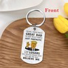 Funny Dad Gifts from Daughter - Best Dad Ever Keychain,