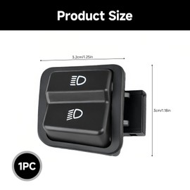 UIHRLM Headlight Main Beam Switches, 3-Pin Motorcycle High Low Beam Switches with 2 Buttons, Precise Control Black Motorcycle Light Replacement Compatible with Lexmoto Titan125 ZN125T-8F