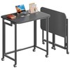 4NM 23.6" Mobile Small Folding Desk, Simple Assembly Compact Computer