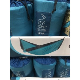 Hidden Wild 1-2 Person Travel Hammock Backyard Camping, Indigo Bunting NEW