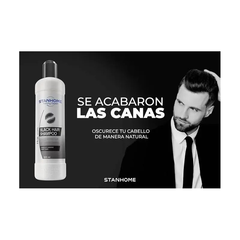 Shampoo + Loción Desvanece Canas Barba Cabello Henna Y Nogal