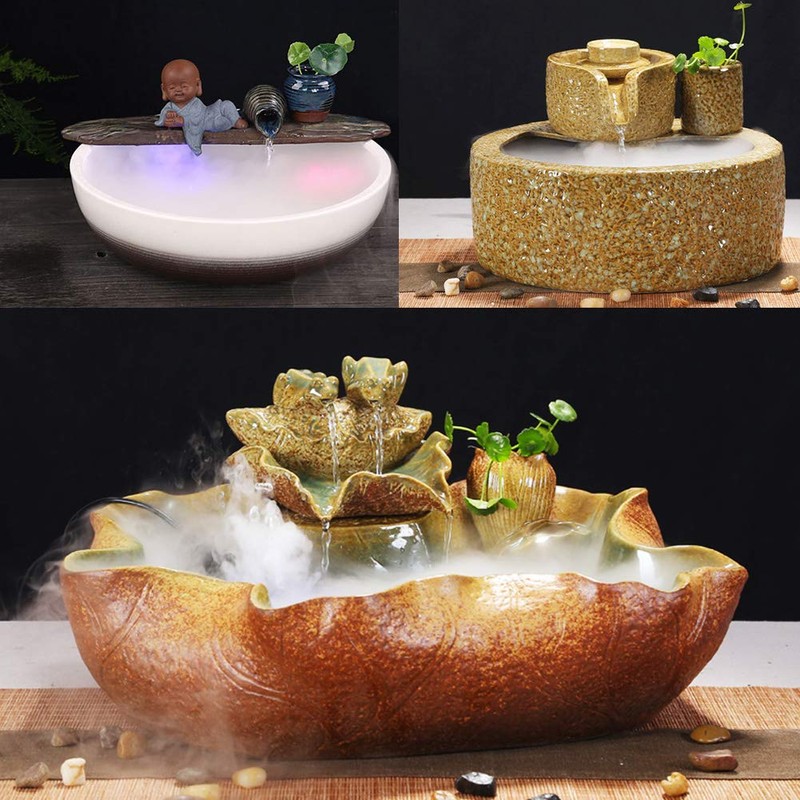 Haofy Colour Changing Mist Maker LED Atomiser Fit for Fountain