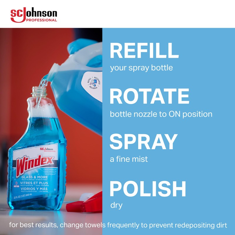 SC Johnson Professional Windex Glass and More Multi-Surface Cleaner, Windex