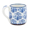 Mud Pie Flowers Blue Floral Mug; 15Oz