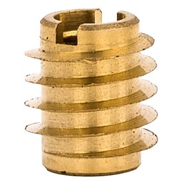 E-Z LOK Knife Threaded Insert for Hard-Wood, Brass Thread Inserts M4-0.7 Internal Threads, 0.375" Length Pack of 10
