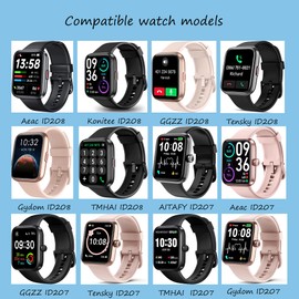 for ID208BT Smart Watch Bands, Fabric Elastic Scrunchie Elastic Watch Band Women Cute Replacement Straps Compatible with AEAC ID208/Tensky ID208/ENGERWALL ID208BT/Gydom/DECWIN ID208BT Watch(NOT ID207)