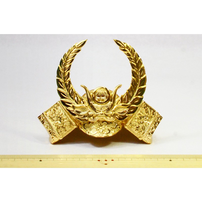 瑞鳥作 「出世黄金兜」 徳川家康 ミニ兜飾り 24KGP