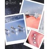 OUFER 3PCS Titanium Flat Back Tragus Earrings Labret Piercings Pack