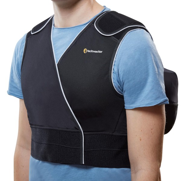 Nachtwaechter - Most effective anti-snoring vest 2.0 in M/L | Prevent snoring with the most modern back position prevention vest | Aid against snoring, also for on the go