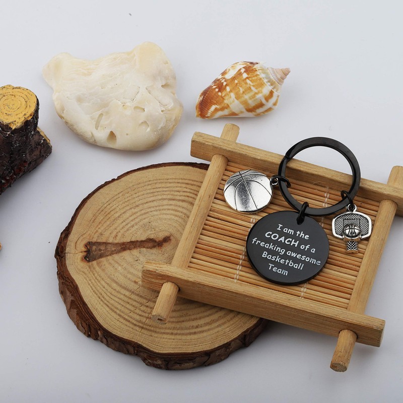 CENWA Basketball Coach Keychain - Sports Gift for Coach -