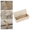 wm Homebase Woven Storage Basket Polypropylene Bathroom Basket with Lid