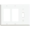 Leviton 3-Gang 1-Toggle 2-Decora/GFCI Device Combination Wallplate, Standard Size, Thermoset,