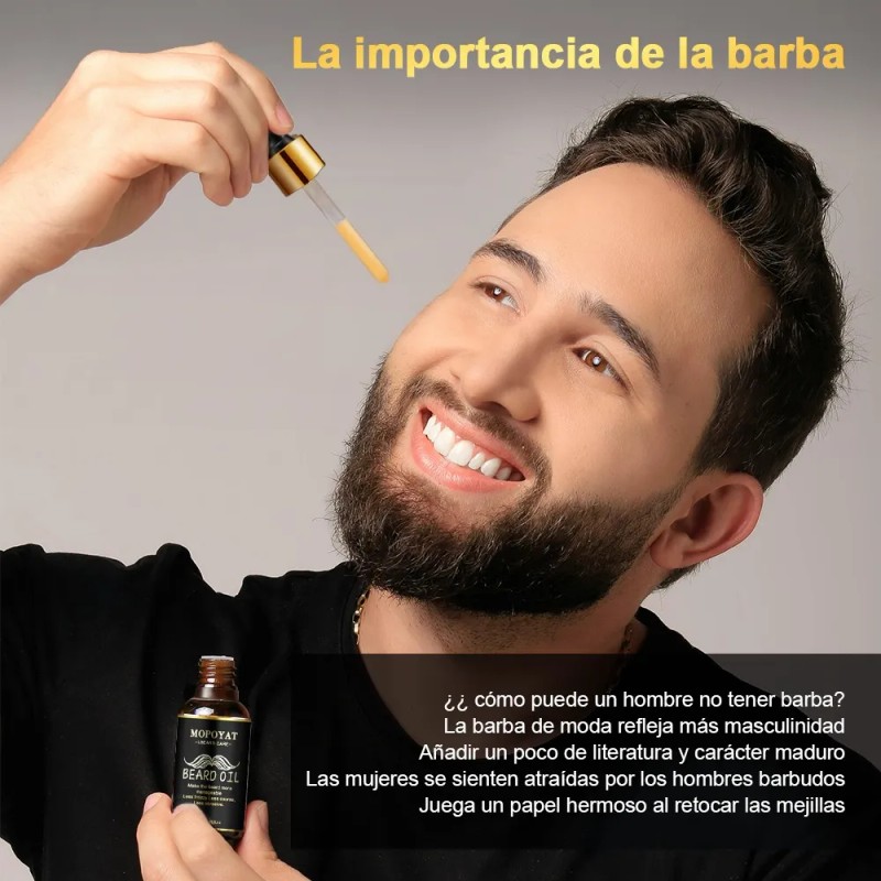 Aceite De Barba 6pcs Cuidado De Belleza De Suavización De