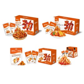 Livestream Jinzai, Asian-Style Snacks: Fish Bites, Dried Tofu, Konjac Treats, and Vegetarian Steak Instant Snack – Perfect Beer Pairing, 12g x 20 Packs (Random Flavors) | Natural & Flavorful gift - Specification: Small Fish(Sauce-flavored)
