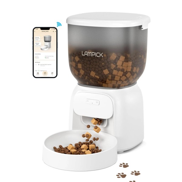 LAMPICK Smart Pet Feeder 4L for Cats/Dogs Automatic Pet Feeder