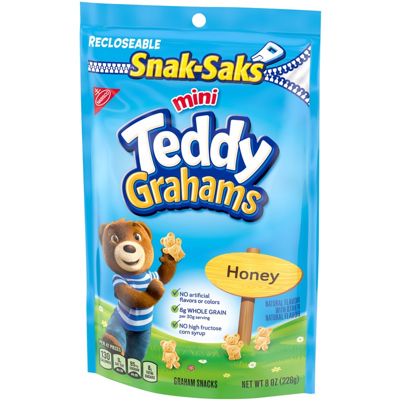 Teddy Grahams Honey Graham Snacks, 1- 8oz bag