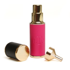Alice Wheeler LTC London Perfume Atomiser Refillable Perfume Bottle with Gift Box Vegan Leather (Hot Pink)