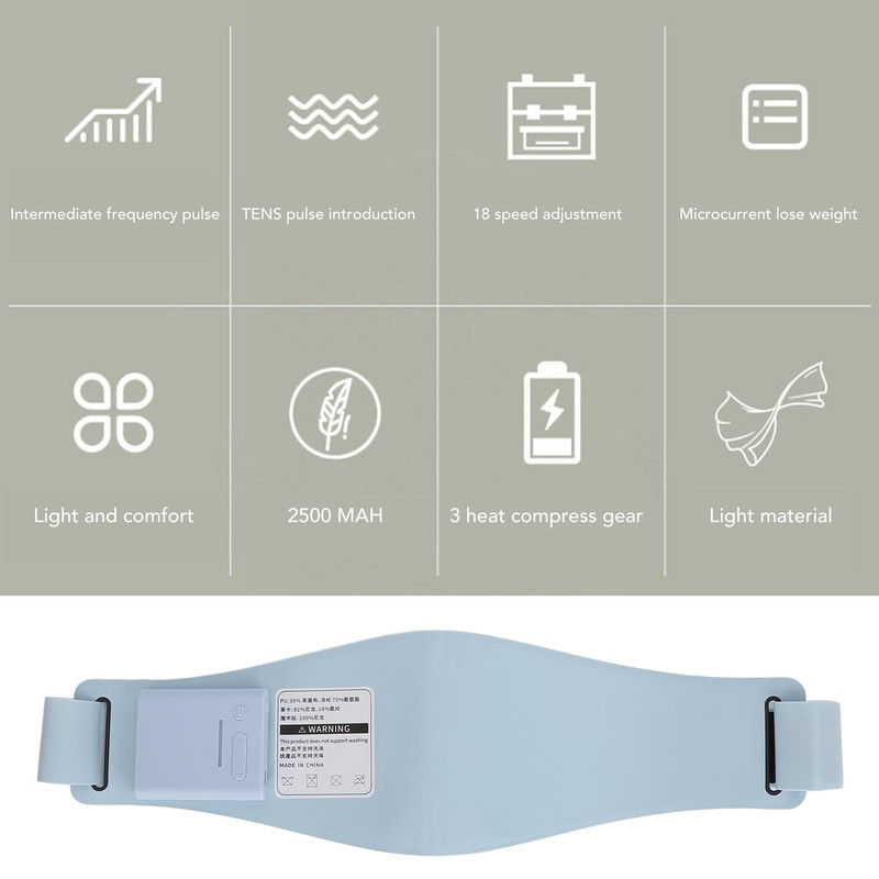 Graphene Waist Belt Hot Compress Microcurrent Vibration 20 Strength 12