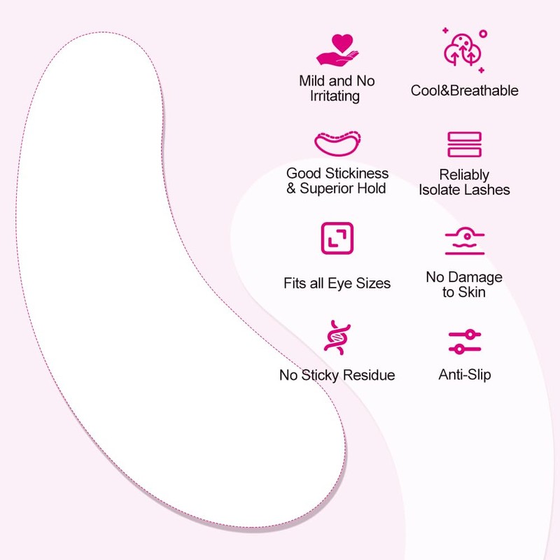 Lunamoon Eye Pads for Eyelash Extension Eyelash Pads Dyeing Eyelash