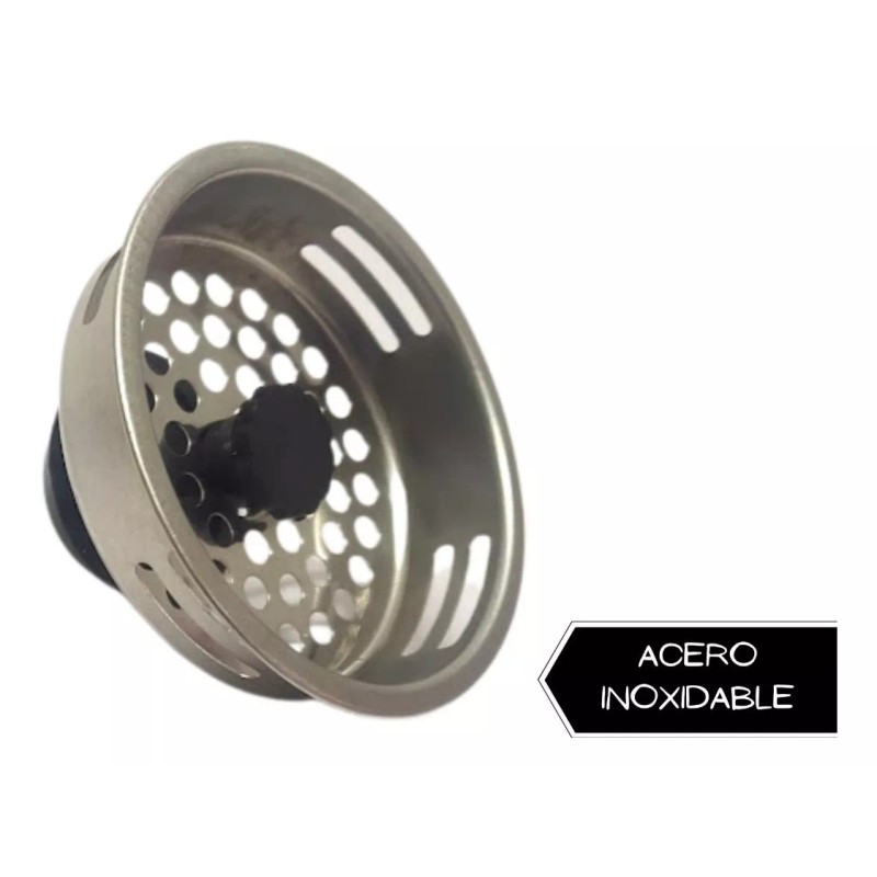 Macoll Set 2 Coladeras Malla Fregadero Lavabo Desagüe Acero Inoxid