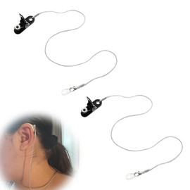 TVETE Hearing Aid Drop Prevention Strap for One Ear, Set of 2, Hearing Aid Strap, Sound Collector, Fall Prevention, Lost Prevention, Anti-Slip Hearing Aid Accessories, For Elderly People