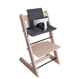 Hoppediz High Chair Seat Cushion Set, Suitable for Stokke Tripp Trapp, 2 Pieces, 100% Organic Cotton, Lanzarote Design